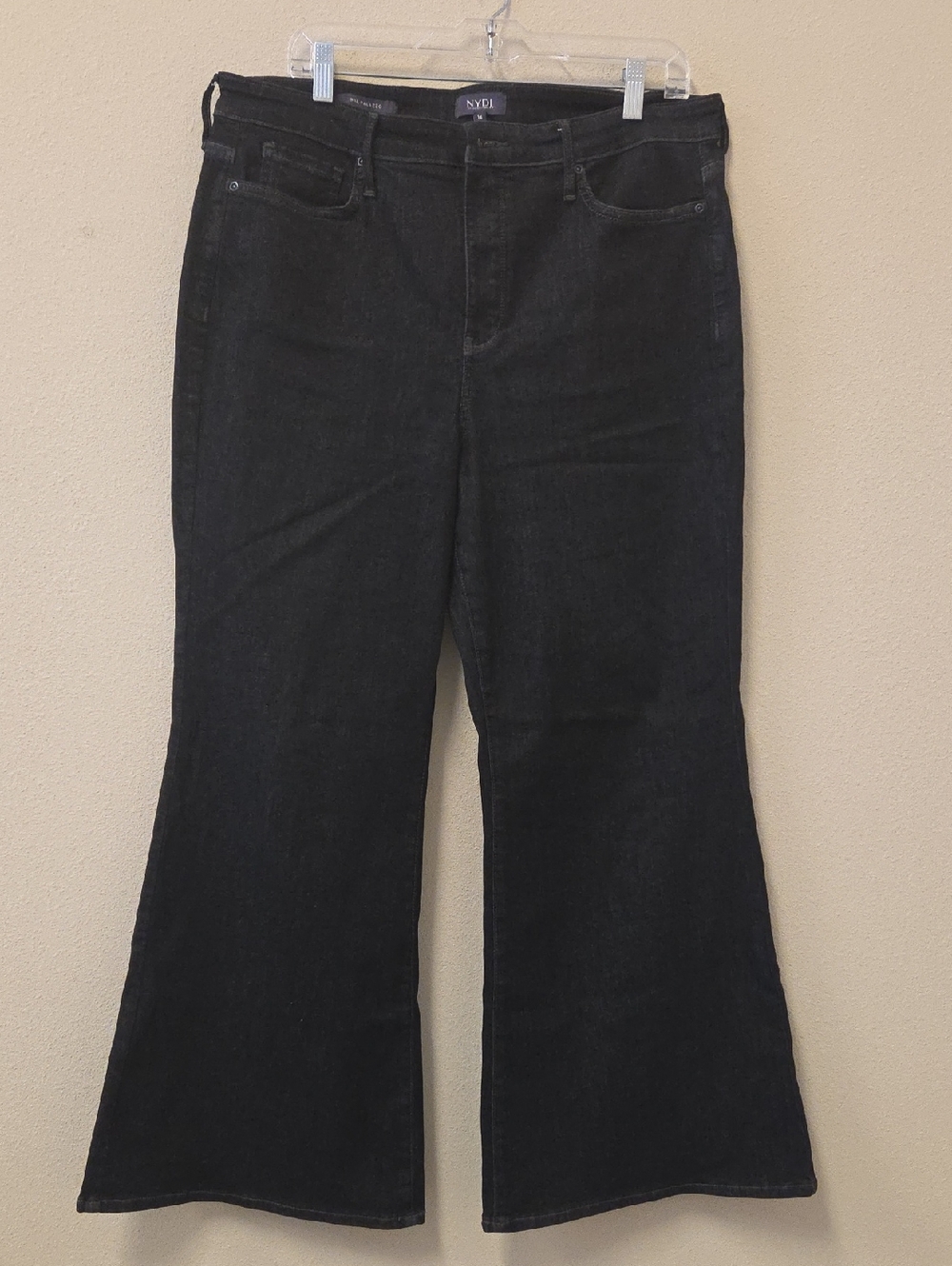 NYDJ Black Wide Leg High-Rise Jeans Size 14